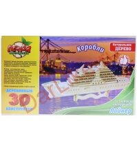 Конструктор деревянный Лайнер 3D