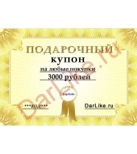 Подарочный купон на 3000 рублей