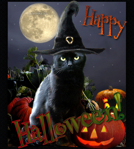 Анимационная открытка на Хэллоуин