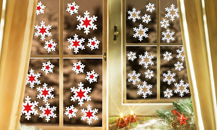 Как украсить окна к Новому году снежинками своими руками